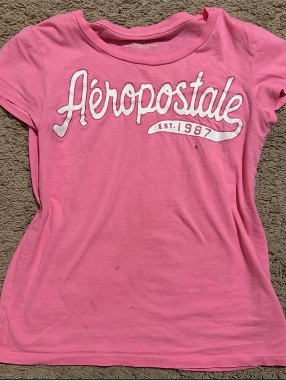 Aeropostale Pink Short Sleeve Logo Tee